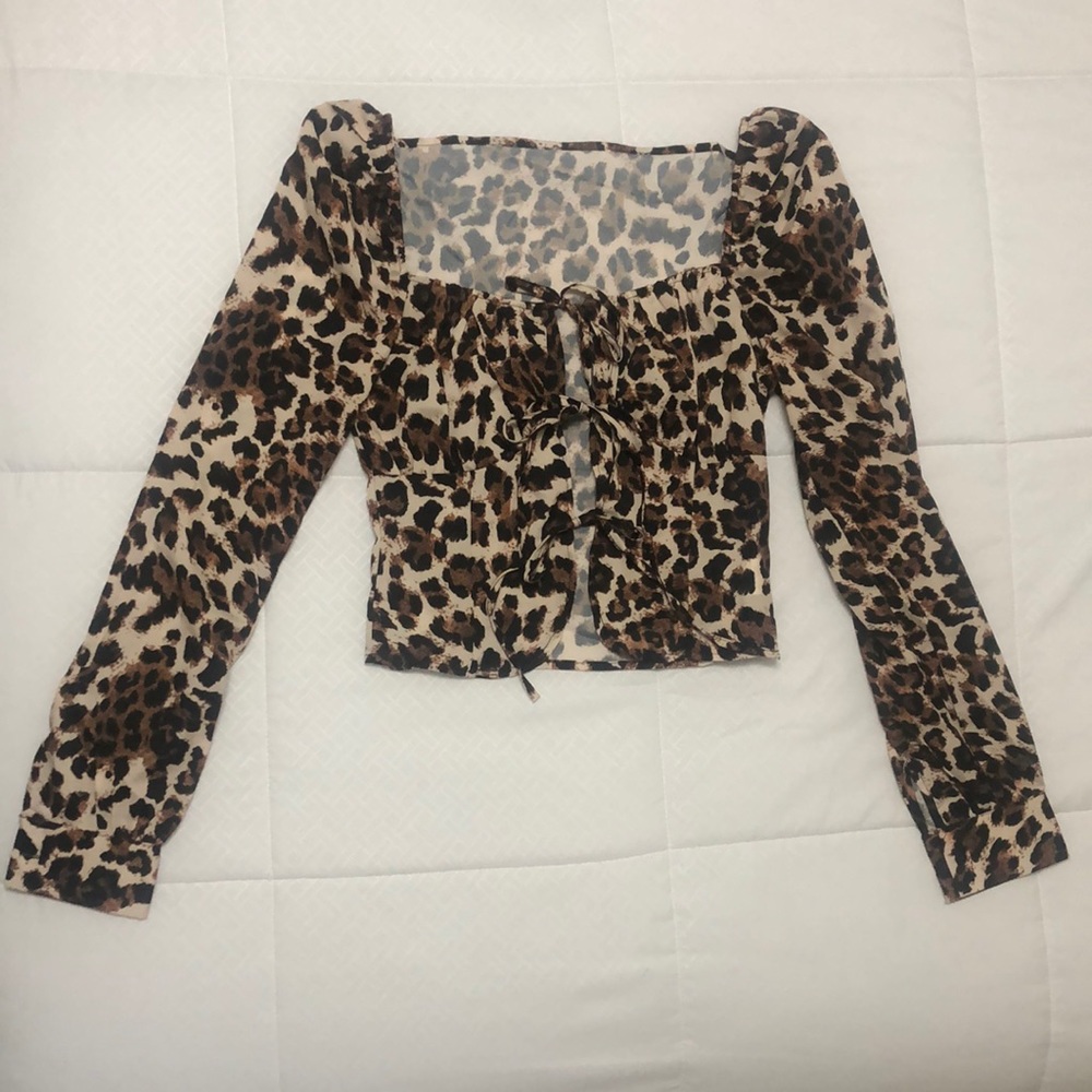 Animal print blouse, size Medium